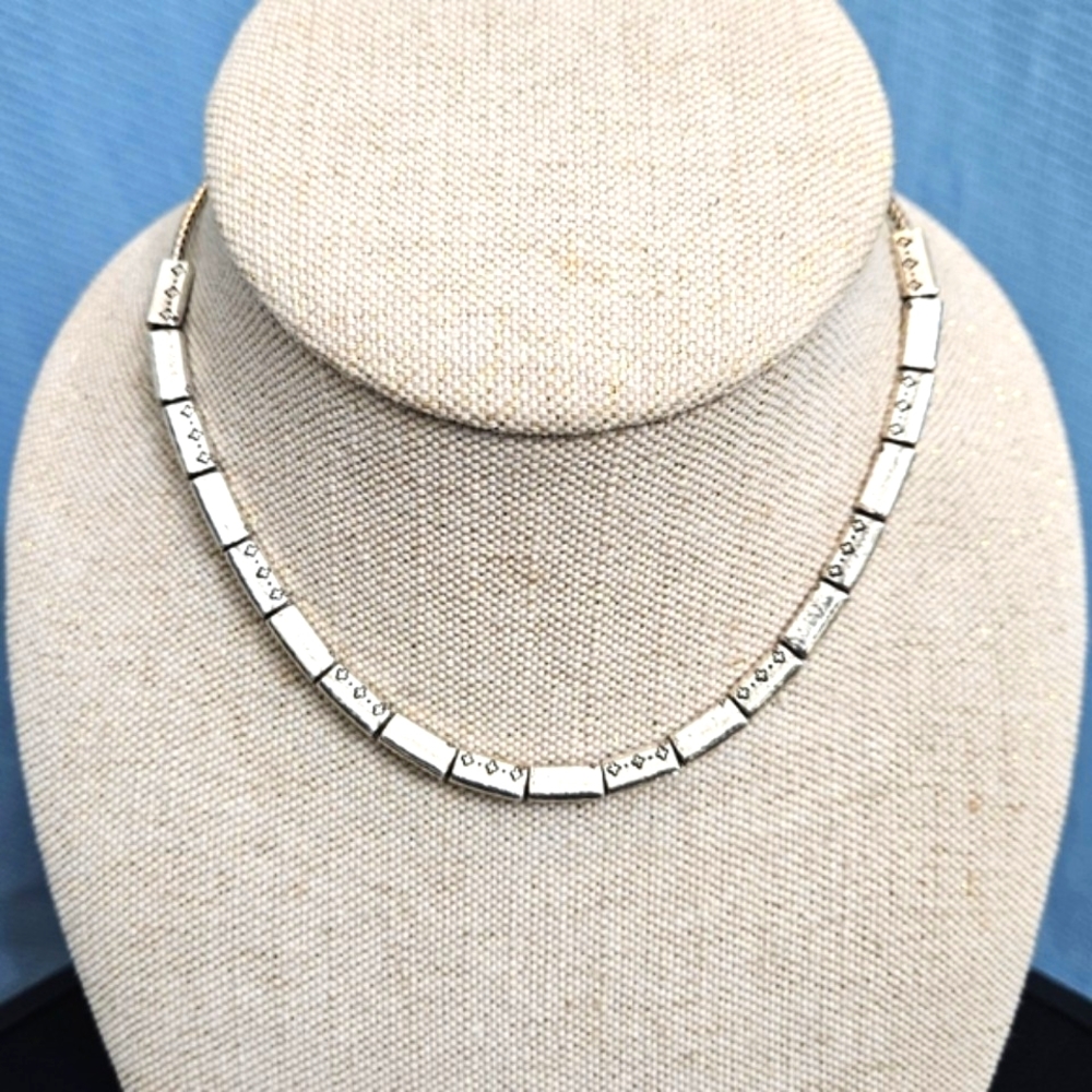 NWT Brighton Infinite Silver Plated Etched Collar Necklace
